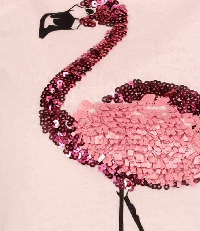 Fresh Made póló női flamingo strassz, pastel rose
