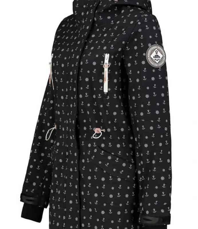 Sublevel kabát női softshell allover print anchor black