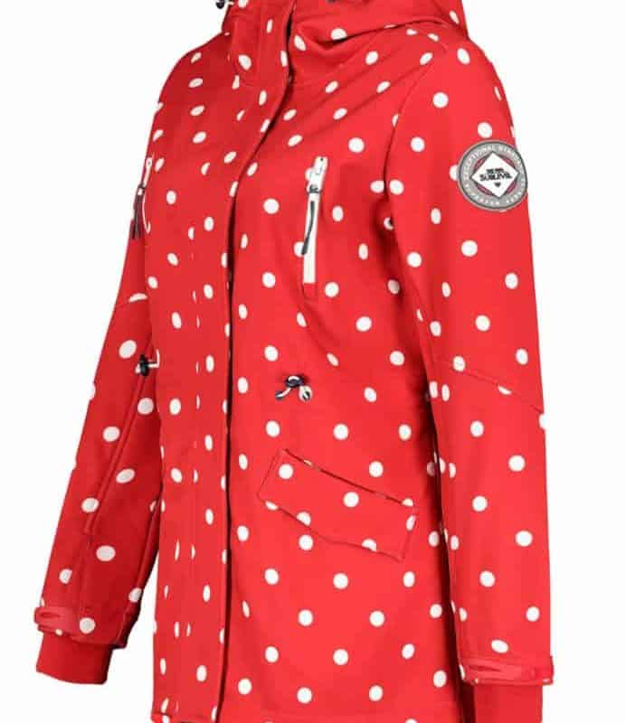 Sublevel kabát női softshell  allover print, red
