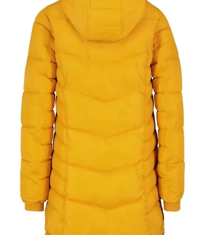 Sublevel kabát női, sportos, steppelt, dark yellow