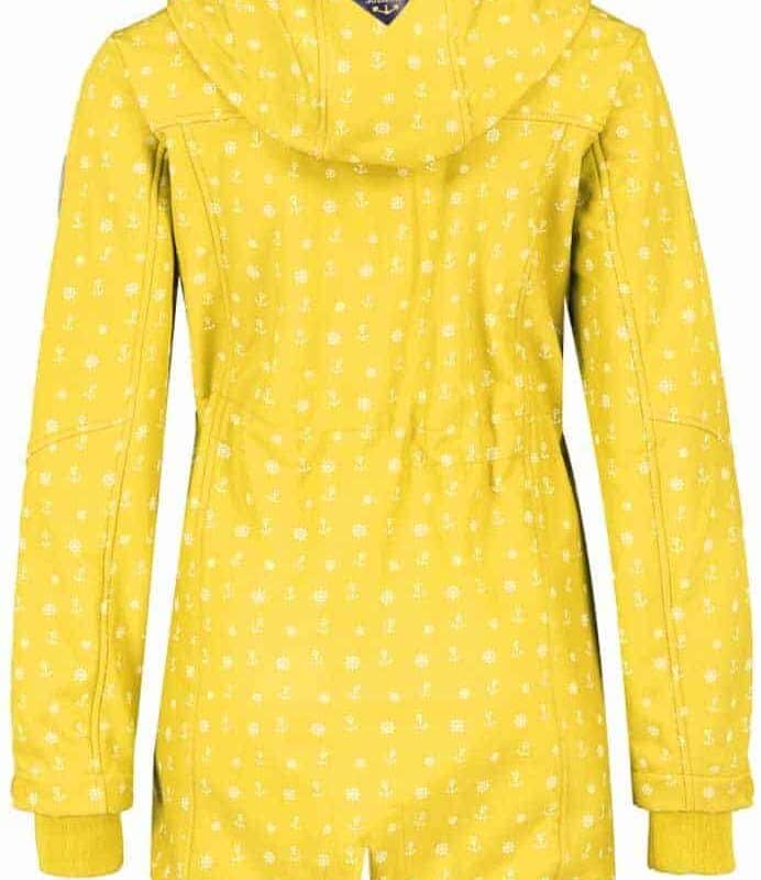 Sublevel kabát női softshell allover print anchor yellow