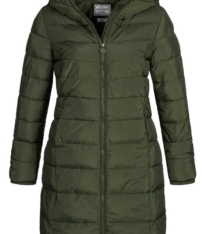 Eight2Nine kabát női extra hosszú, dark green