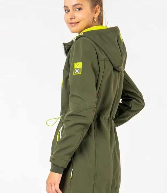 Sublevel kabát női softshell, explorer, long, green, 2XL