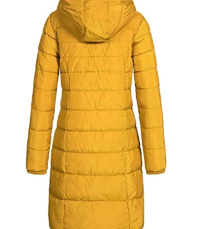 Eight2Nine kabát női extra hosszú, dark yellow