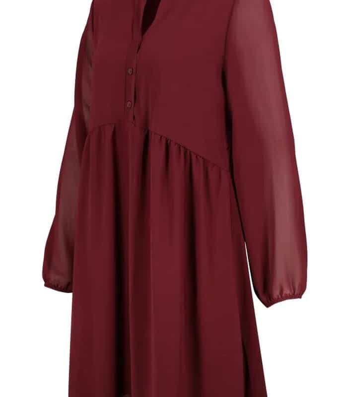 Sublevel ruha női, chiffon, dark red