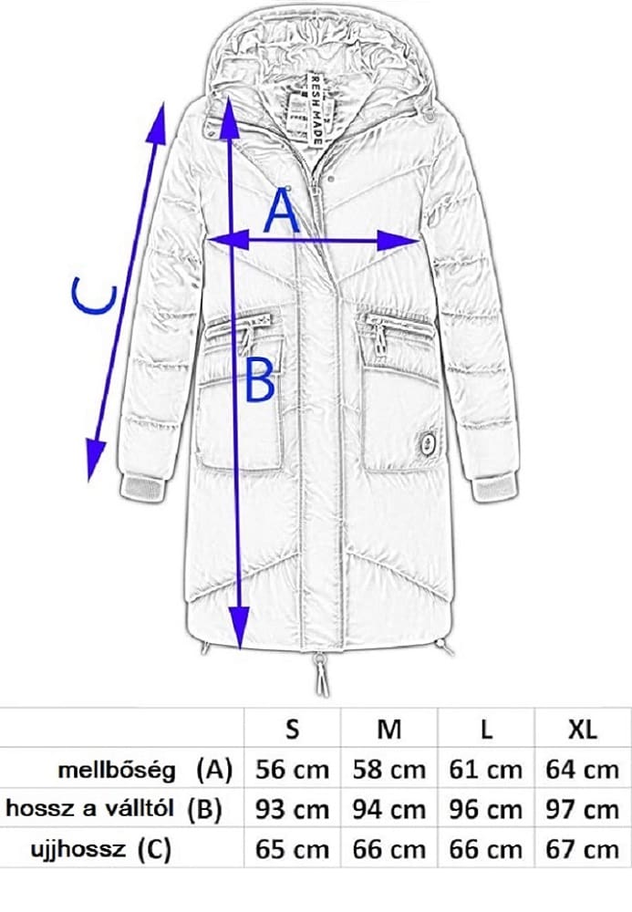 Fresh Made steppelt extra hosszú kabát white - Image 2