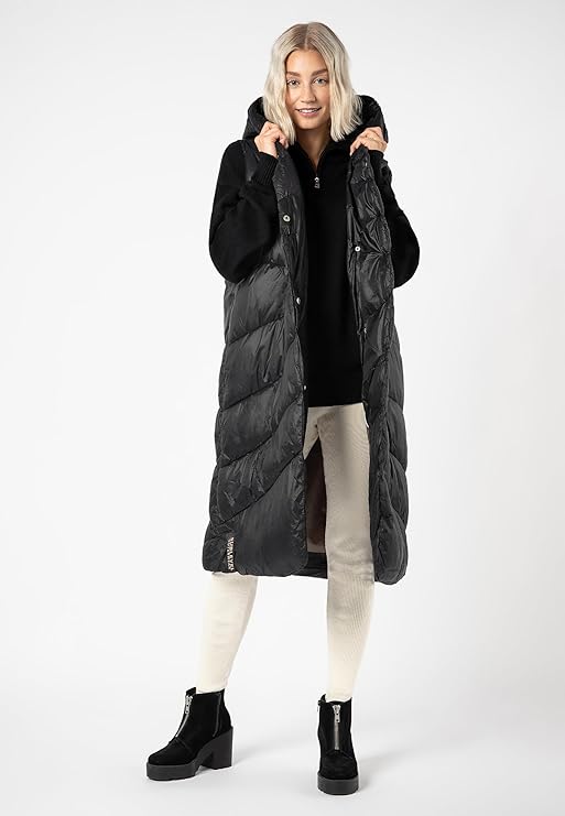 Sublevel mellény női steppelt extra hosszú black - Image 6