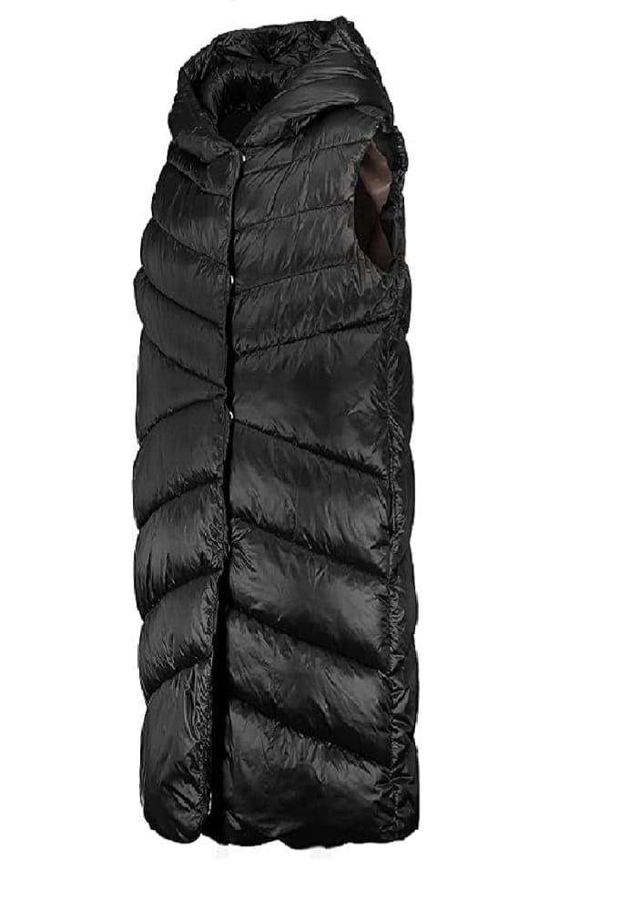 Sublevel mellény női steppelt extra hosszú black - Image 4