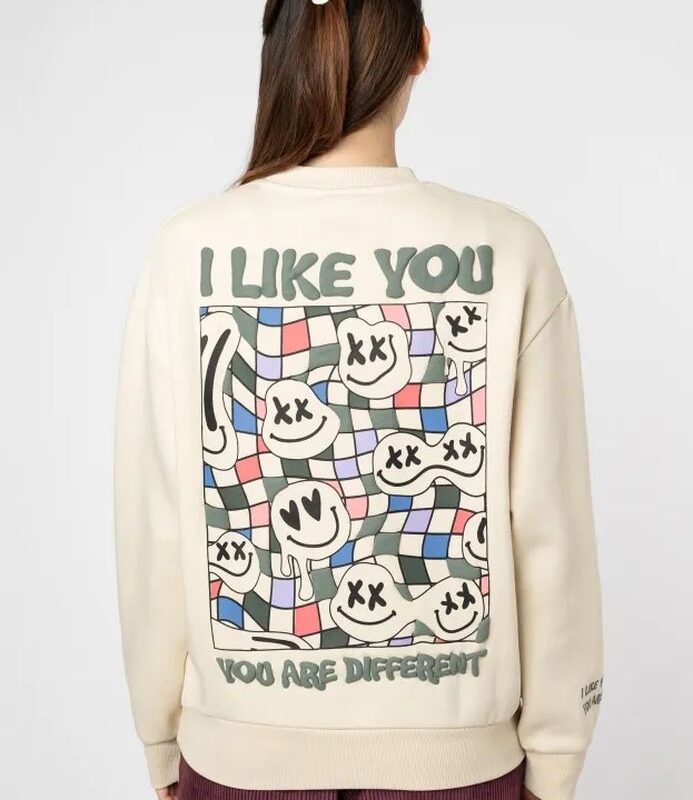 Sublevel pulóver, női sweater 3D print light beige