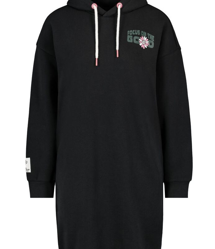 Sublevel extra hosszú kapucnis pulóver, női sweat hoodie dark grey