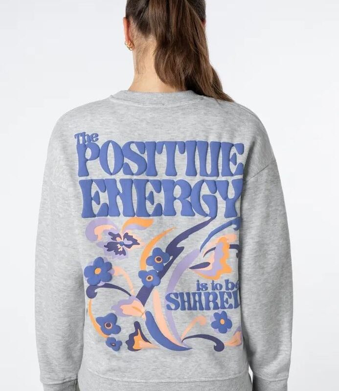 Sublevel pulóver, női sweater 3D print light grey