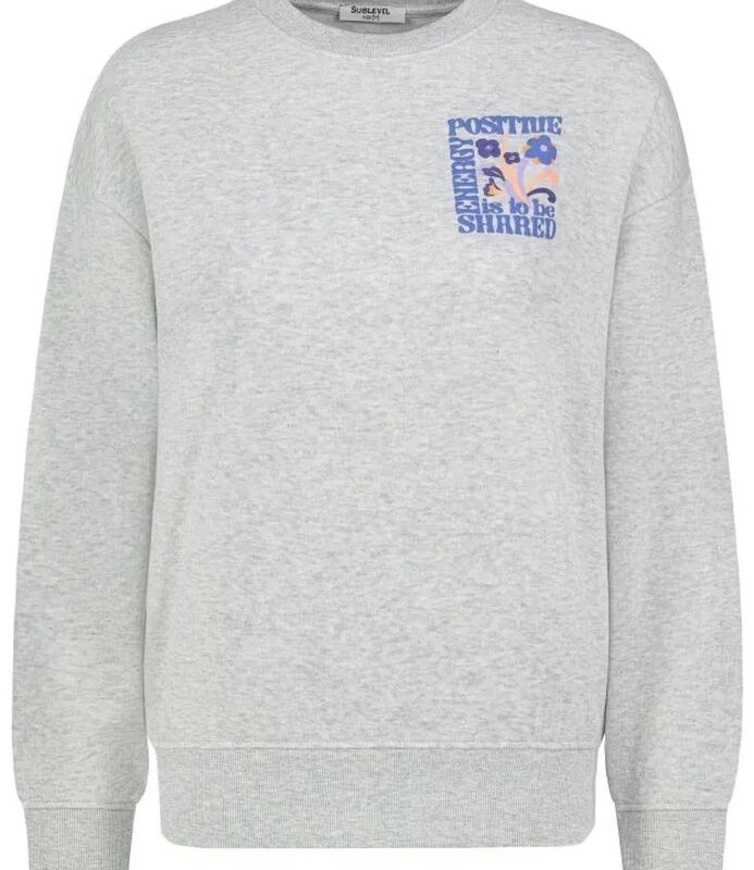 Sublevel pulóver, női sweater 3D print light grey