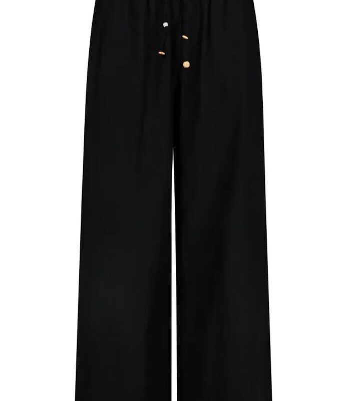 Sublevel nadrág női, len, bőszárú, black