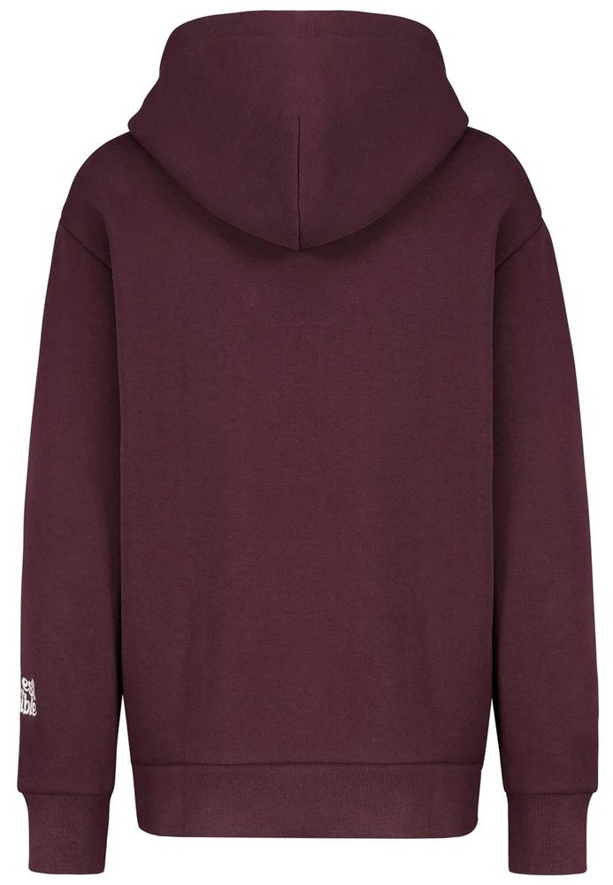Eight2Nine pulóver, női hoodie print dark red - Image 2