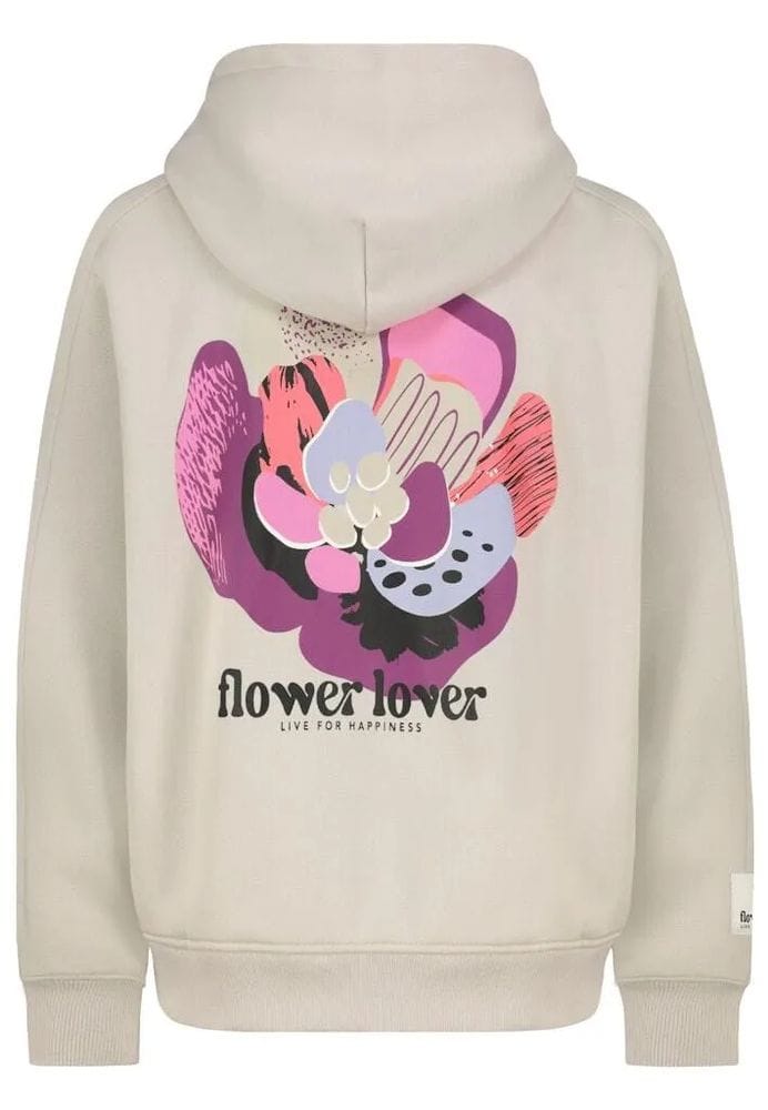 Sublevel pulóver, női cipzáras hoodie print light beige - Image 2
