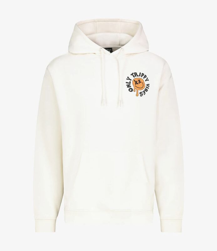 Sublevel pulóver kapucnis férfi, hoodie, backprint, white