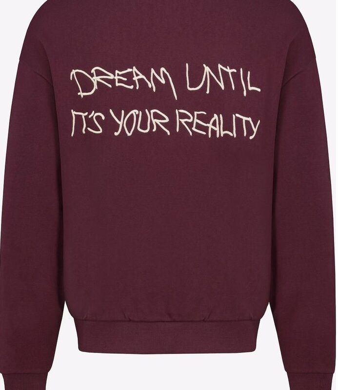 Sublevel pulóver férfi, sweat, hímzett, dark red